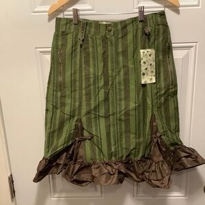 Sugar Lips| Midi Sz M| Milk Maid Earth Garden Girl Western Zippered Pockets